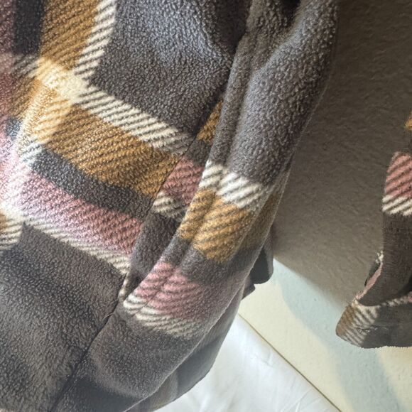 Maurice’s Fleece Plaid button down Shacket shirt jacket 2X oversized boyfriend - Picture 6 of 6